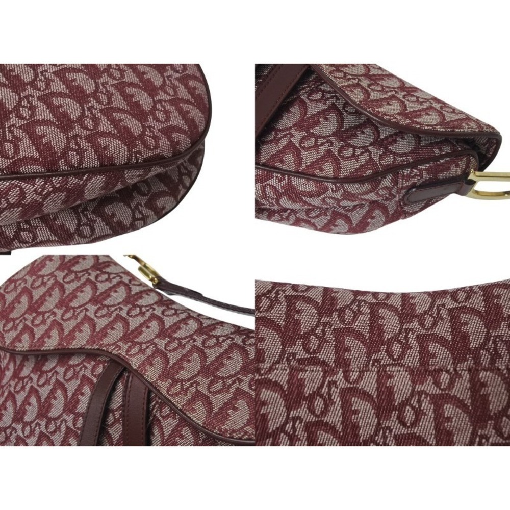 Christian Dior Saddle Bag Galliano era Trotter Leather Red - Picture 8 of 10